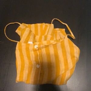 yellow striped tank top